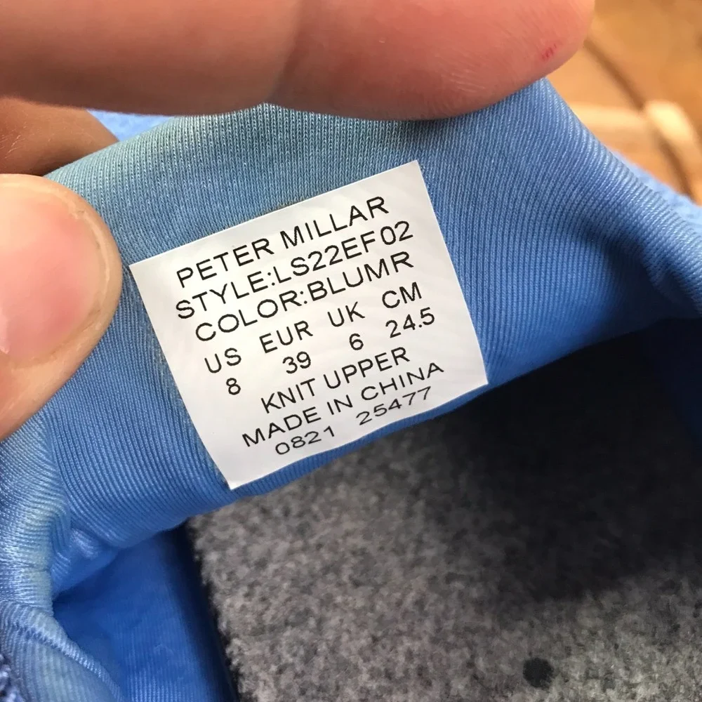 Peter Millar Crown Hyperlight Glide Sneaker Womens 8 Blue Marine Knit Slip On
